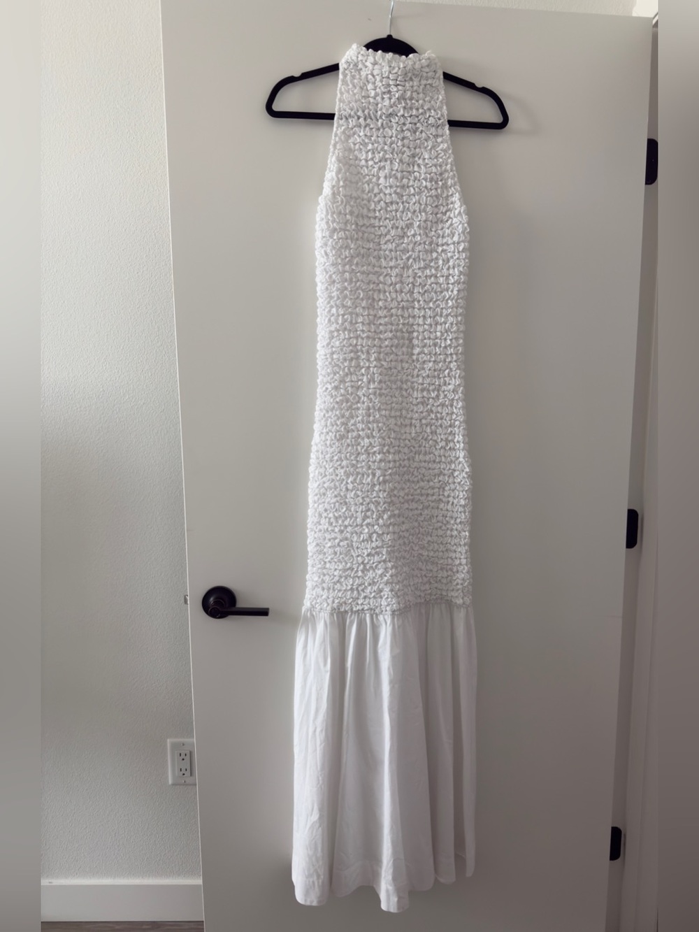 STAUD White Halter Maxi Dress
